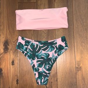 New ZAFUL slightly high wasted pink bikini